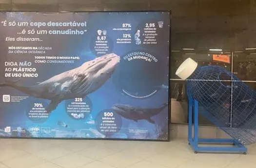 Campanha “Diga não ao plástico de uso único” é realizada na Estação Butantã