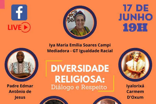 Diversidade religiosa é tema de live do Consórcio ABC