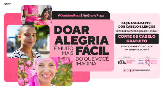 Grand Plaza e Cabelegria criam espaço de beleza exclusivo para receber doadores de cabelo