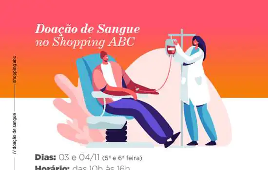 Dia Nacional do Doador de Sangue: Shopping ABC recebe nova ação em prol dos hemocentros