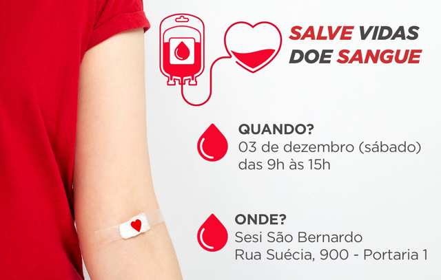 Sesi São Bernardo recebe campanha solidária para doação de sangue