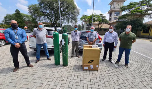 Ribeirão Pires recebe doação de equipamentos para a UPA e Hospital de Campanha