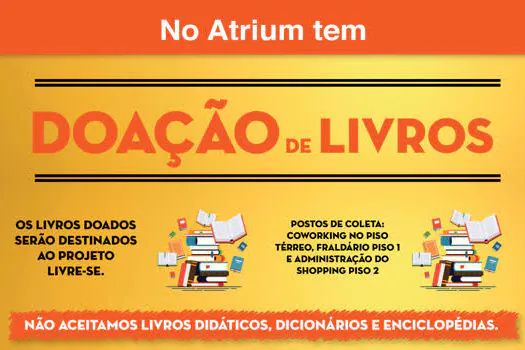 Doação de Livros no Atrium Shopping