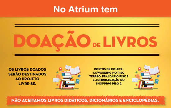 Doação de Livros no Atrium Shopping