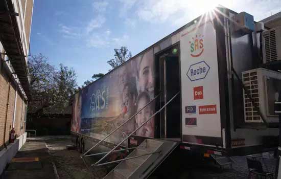 Carreta para coleta de sangue vai aos Transportes Metropolitanos