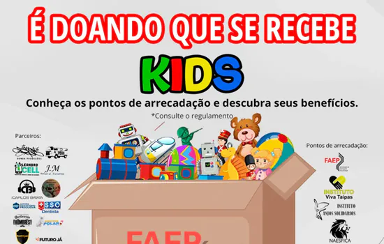 FAEP promove ação solidária em prol das crianças em parceria com artista Bonga Mac