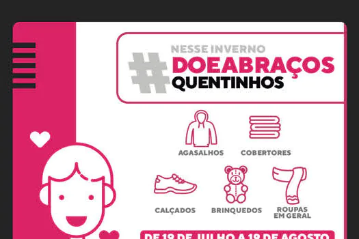 “Doe Abraços Quentinhos” é nova ação social do Grand Plaza Shopping