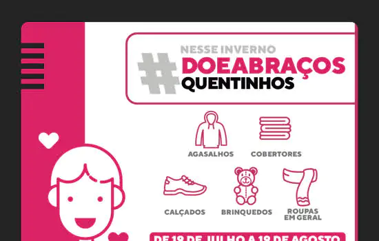 “Doe Abraços Quentinhos” é nova ação social do Grand Plaza Shopping