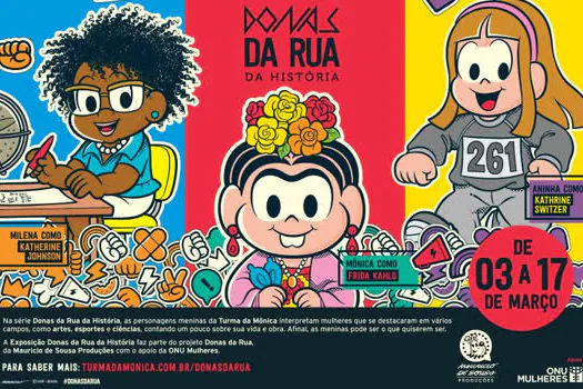 Turma da Mônica apresenta exposição Donas da Rua da História