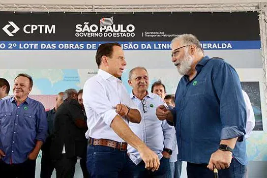 Doria inspeciona obras de nova estação da CPTM na zona sul da capital