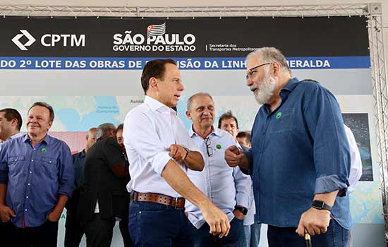 Doria inspeciona obras de nova estação da CPTM na zona sul da capital