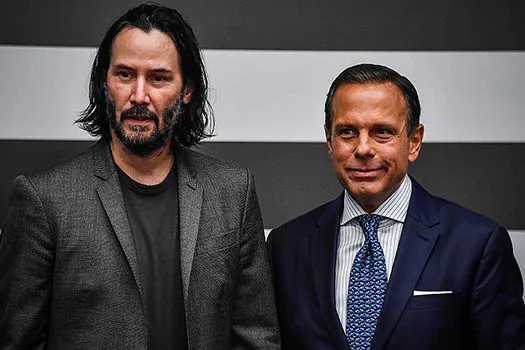 João Doria posta foto de reunião com Keanu Reeves em São Paulo