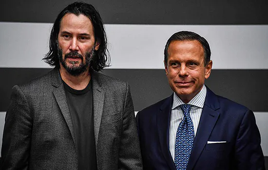 João Doria posta foto de reunião com Keanu Reeves em São Paulo