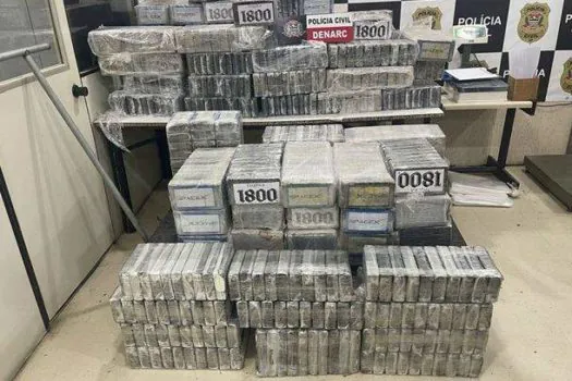 Polícia de SP apreende 1,2 tonelada de cocaína avaliada em mais de R$ 30 milhões