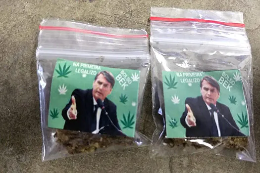 Maconha com fotos de Jair Bolsonaro é apreendida em Mogi Mirim