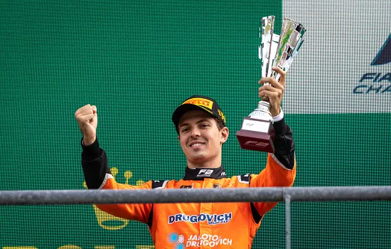 2º lugar em Spa-Francorchamps faz Felipe Drugovich abrir vantagem na liderança da F2