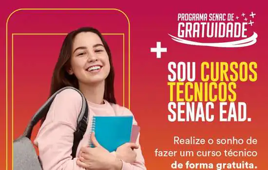 Últimos dias para inscrições em seis cursos técnicos gratuitos do Senac EAD