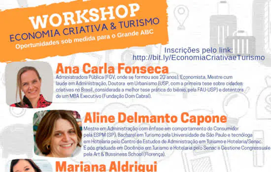 Workshop aborda economia criativa e turismo nesta quinta-feira (17/6)