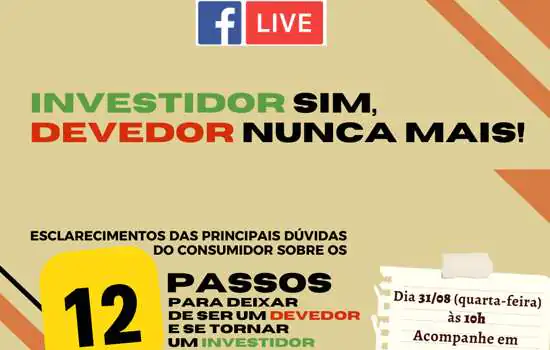 Consórcio ABC promove live sobre Educação Financeira