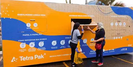 Tetra Pak instala container destinado à reciclagem em Santo André