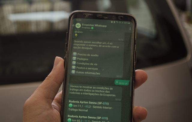 WhatsApp é opção para pedir atendimento em rodovias neste Carnaval