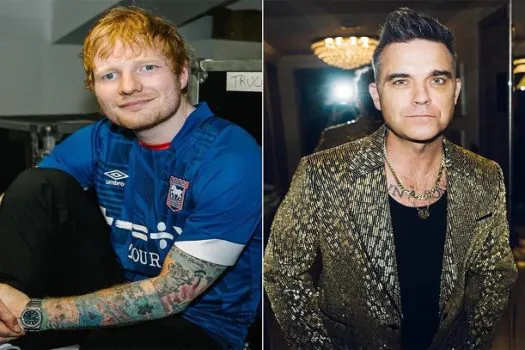 Ed Sheeran revela que pediu ajuda a Robbie Williams para lidar com drogas