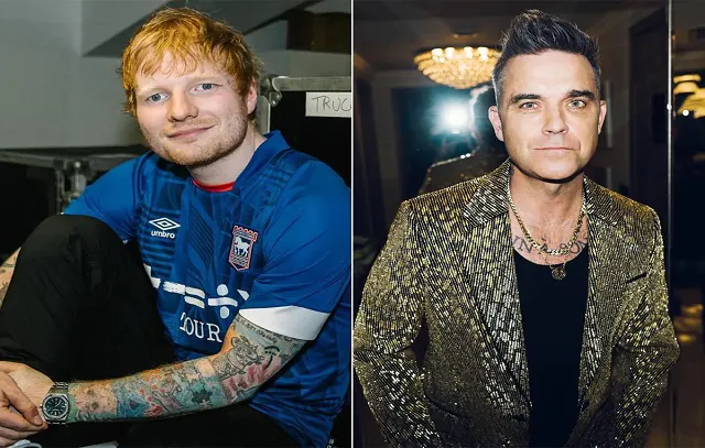 Ed Sheeran revela que pediu ajuda a Robbie Williams para lidar com drogas