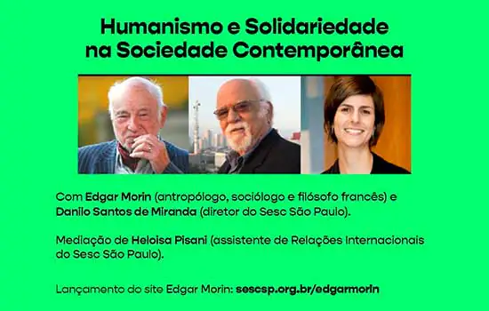 Série Ideias #EMCASACOMSESC traz diálogo entre Edgar Morin e o diretor do Sesc São Paulo