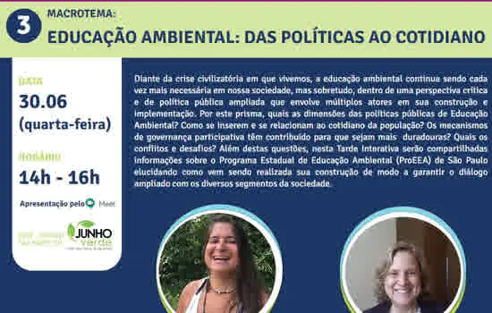 Santo André traz bate-papo sobre a importância da educação ambiental como política pública