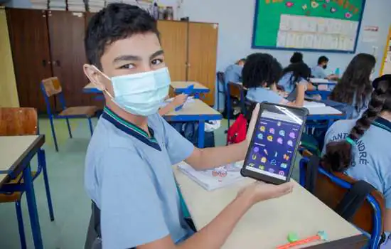 Alunos de Santo André compartilham conhecimento através da Plataforma Microsoft Teams