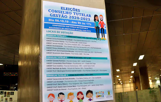 Santo André promove eleição para Conselho Tutelar neste domingo