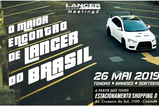 Shopping D recebe o maior encontro de Mitsubishi Lancer da América Latina