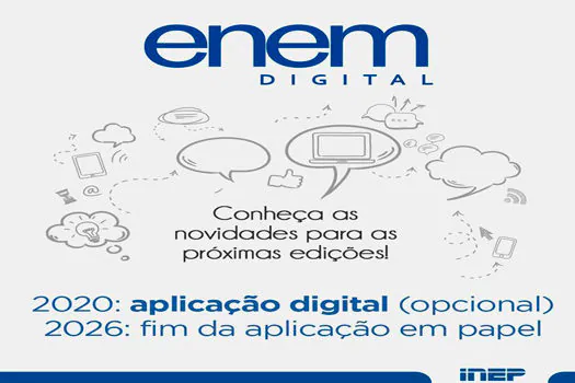 Em fase piloto, Enem terá aplicação digital em 2020