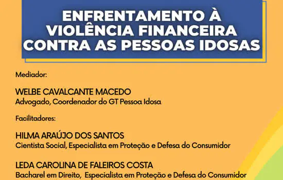 Consórcio ABC promove live sobre enfrentamento à violência contra as pessoas idosas