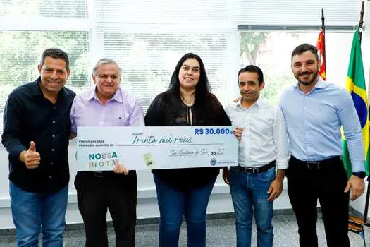 São Caetano entrega premiação de R$ 60 mil do Programa Nossa Nota