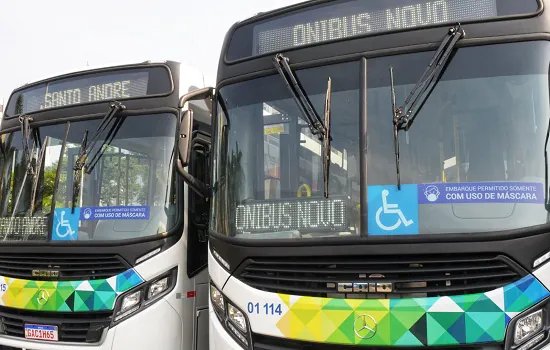 Santo André avança em renovação da frota e entrega 16 novos ônibus com ar-condicionado