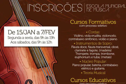 Escola de Música de Ribeirão Pires segue com inscrições abertas