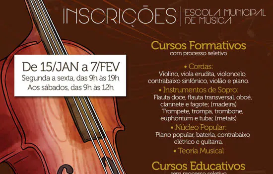 Escola de Música de Ribeirão Pires segue com inscrições abertas