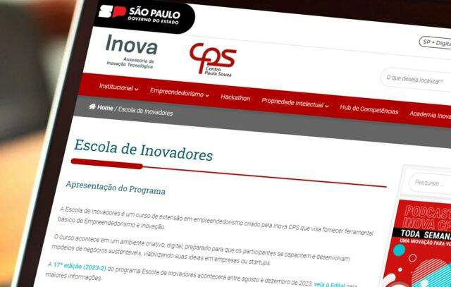 Centro Paula Souza abre inscrições para curso de empreendedorismo Escola de Inovadores