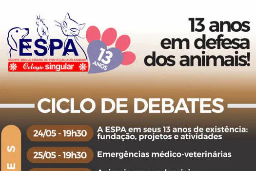 Singular promove ciclo de palestras virtuais sobre cuidados, legislação e proteção animal