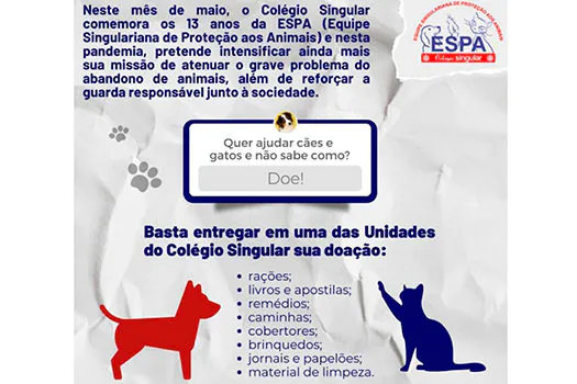 Grupo escolar andreense luta há 13 anos pelo bem-estar animal