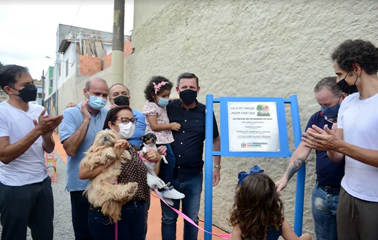 Prefeito Orlando Morando entrega Viela Pet Parque no Jardim Vera Cruz