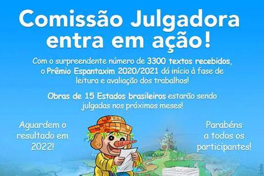 Prêmio Espantaxim recebe mais de 3 mil textos de crianças e adolescentes