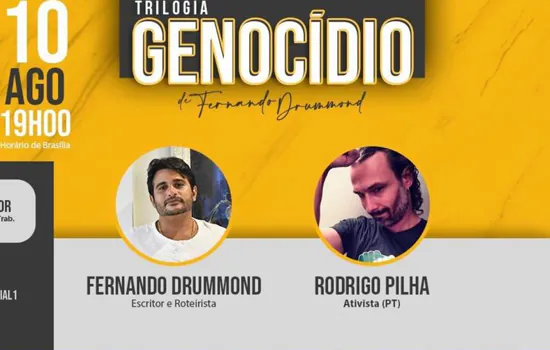 Ativista Rodrigo Pilha participará da live do canal do escritor Fernando Drummond _x000D_