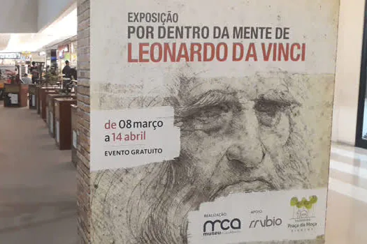 “Por Dentro da Mente de Leonardo Da Vinci” no Shopping Praça da Moça