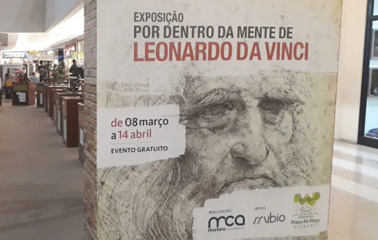 “Por Dentro da Mente de Leonardo Da Vinci” no Shopping Praça da Moça