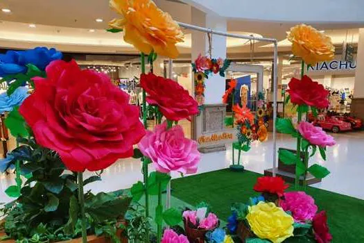 Grande ABC recebe exposição de flores gigantes, no Shopping Praça da Moça