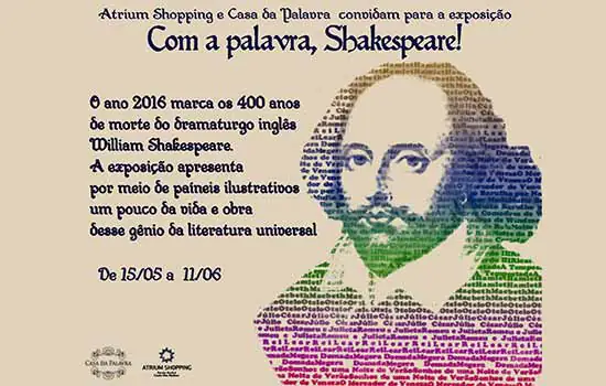 Exposição lembra os 400 anos da morte de Shakespeare