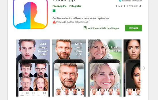 Aplicativo Faceapp: Procon-SP multa Google e Apple