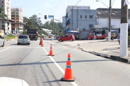 Diadema adota faixa exclusiva de transporte coletivo na Av. Fábio Eduardo Ramos Esquivel